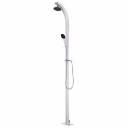 vidaXL Garden Shower Aluminium Outdoor Bath Tool Tower Faucet Stands Outside