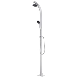 vidaXL Garden Shower Aluminium Outdoor Bath Tool Tower Faucet Stands Outside
