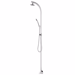 vidaXL Garden Shower Aluminium Outdoor Bath Tool Tower Faucet Stands Outside - Additional view 5