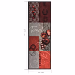 vidaXL Kitchen Carpet Washable Tomatoes Hallway Rug Floor Mat Non Slip Runner - Additional view 4