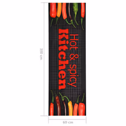 vidaXL Kitchen Carpet Washable Hot & Spicy Hallway Rug Floor Non Slip Runner - Additional view 5