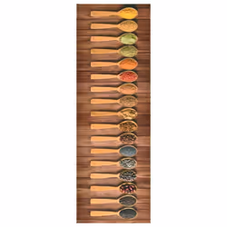 vidaXL Kitchen Carpet Washable Spoons Hallway Rug Floor Mat Non Slip Runner