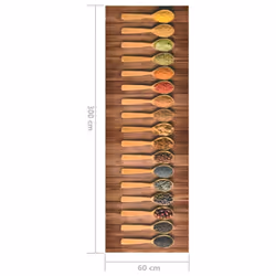 vidaXL Kitchen Carpet Washable Spoons Hallway Rug Floor Mat Non Slip Runner - Additional view 5