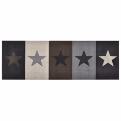 vidaXL Kitchen Carpet Washable Stars Hallway Rug Floor Mat Non Slip Runner