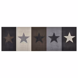 vidaXL Kitchen Carpet Washable Stars Hallway Rug Floor Mat Non Slip Runner