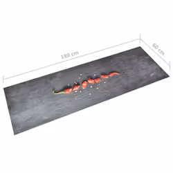 vidaXL Kitchen Carpet Washable Pepper Hallway Rug Door Mat Non Slip Runner