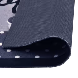 vidaXL Kitchen Carpet Washable Coffee Blue Hallway Rug Mat Non Slip Runner