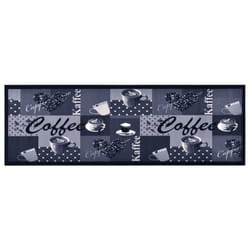 vidaXL Kitchen Carpet Washable Coffee Blue Hallway Rug Floor Non Slip Runner