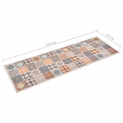 vidaXL Kitchen Carpet Washable Mosaic Colour Floor Non Slip Runner Hallway Rug