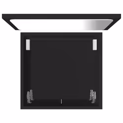 vidaXL Bathroom Furniture Set 2 Piece Black Engineered Wood Washroom Cabinet - Additional view 10