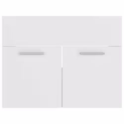 vidaXL Bathroom Furniture Set 2 Piece White Engineered Wood Washroom Cupboard - Additional view 8