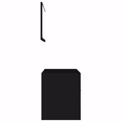 vidaXL Bathroom Furniture Set 2 Piece Black Engineered Wood Washroom Cupboard - Additional view 6