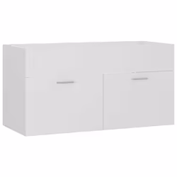 vidaXL Bathroom Furniture Set 2 Piece White Engineered Wood Laundry Room Rack - Additional view 7