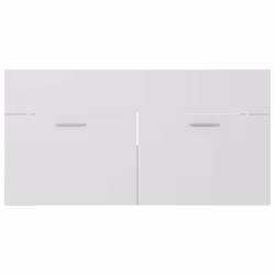 vidaXL Bathroom Furniture Set 2 Piece White Engineered Wood Laundry Room Rack - Additional view 8