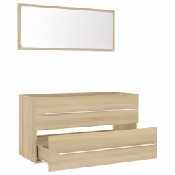 vidaXL Bathroom Furniture Set 2 Piece Sonoma Oak Engineered Wood Furniture - Additional view 4