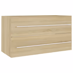 vidaXL Bathroom Furniture Set 2 Piece Sonoma Oak Engineered Wood Furniture - Additional view 6