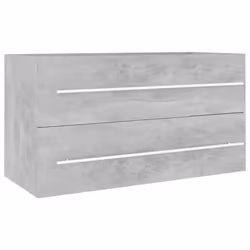vidaXL Bathroom Furniture Set 2 Piece Concrete Grey Engineered Wood Furniture - Additional view 6
