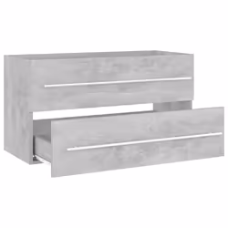 vidaXL Bathroom Furniture Set 2 Piece Concrete Grey Engineered Wood Furniture - Additional view 7