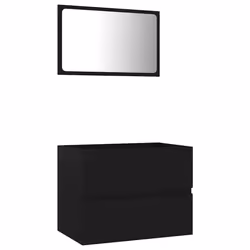 VidaXL 804873, Black, Wood, 600 mm, 385 mm, 450 mm, 60 cm