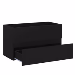 vidaXL Bathroom Furniture Set 2 Piece Black Engineered Wood Storage Cupboard - Additional view 10