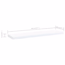 vidaXL 4x Bookshelf Boards White Engineered Wood Panel Extra Shelf Bookrack - Additional view 4
