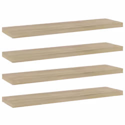 vidaXL 4x Bookshelf Boards Sonoma Oak Engineered Wood Shelf Panel Extra Shelf