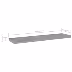 vidaXL 4x Bookshelf Boards Concrete Grey Engineered Wood Panel Extra Shelf - Additional view 4