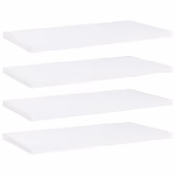 vidaXL 4x Bookshelf Boards White Engineered Wood Extra Shelf Panel Bookrack