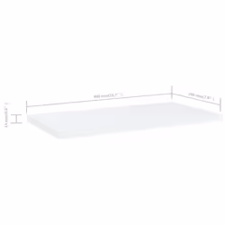 vidaXL 4x Bookshelf Boards White Engineered Wood Extra Shelf Panel Bookrack - Additional view 5