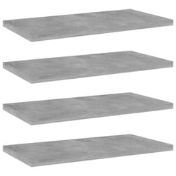 vidaXL 4x Bookshelf Boards Concrete Grey Engineered Wood Extra Shelf Panels