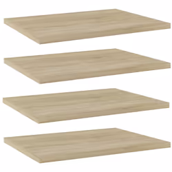 vidaXL 4x Bookshelf Boards Sonoma Oak Engineered Wood Bookcase Extra Shelf