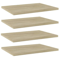 vidaXL 4x Bookshelf Boards Sonoma Oak Engineered Wood Bookcase Extra Shelf