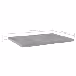 vidaXL 4x Bookshelf Boards Concrete Grey Engineered Wood Bookcase Extra Shelf - Additional view 5