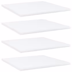 vidaXL 4x Bookshelf Boards White Engineered Wood Bookcase Panel Extra Shelf