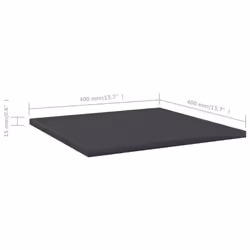 vidaXL 8x Bookshelf Boards Grey Engineered Wood Bookcase Panel Extra Shelf - Additional view 4