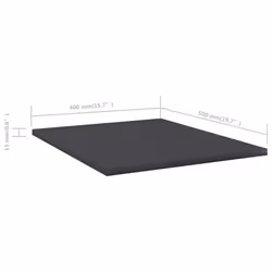 vidaXL 8x Bookshelf Boards Grey Engineered Wood Panel Bookcase Extra Shelf - Additional view 5