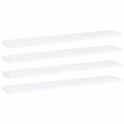 vidaXL 4x Bookshelf Boards White Engineered Wood Extra Shelf Replacement Panel