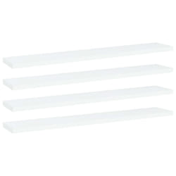 vidaXL 4x Bookshelf Boards White Engineered Wood Extra Shelf Replacement Panel