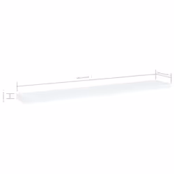 vidaXL 4x Bookshelf Boards White Engineered Wood Extra Shelf Replacement Panel - Additional view 5