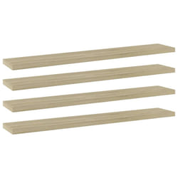 vidaXL 4x Bookshelf Boards Sonoma Oak Engineered Wood Extra Replacement Panel