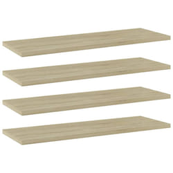 vidaXL 4x Bookshelf Boards Sonoma Oak Engineered Wood Extra Replacement Panel