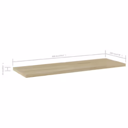vidaXL 4x Bookshelf Boards Sonoma Oak Engineered Wood Extra Replacement Panel - Additional view 4
