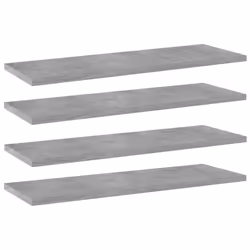 vidaXL 4x Bookshelf Boards Concrete Grey Engineered Wood Replacement Panel