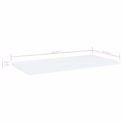 vidaXL 4x Bookshelf Boards White Engineered Wood Extra Shelf Replacement Panel - Additional view 4