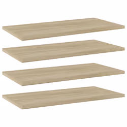 vidaXL 4x Bookshelf Boards Sonoma Oak Engineered Wood Extra Replacement Panel
