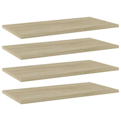 vidaXL 4x Bookshelf Boards Sonoma Oak Engineered Wood Extra Replacement Panel