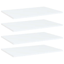 vidaXL 4x Bookshelf Boards White Engineered Wood Extra Shelf Replacement Panel