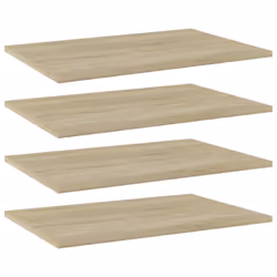 vidaXL 4x Bookshelf Boards Sonoma Oak Engineered Wood Extra Replacement Panel