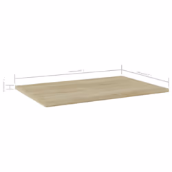 vidaXL 4x Bookshelf Boards Sonoma Oak Engineered Wood Extra Replacement Panel - Additional view 4