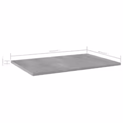 vidaXL 4x Bookshelf Boards Concrete Grey Engineered Wood Replacement Panel